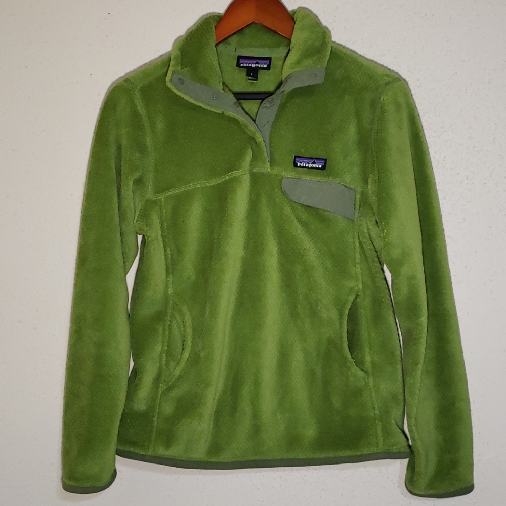 Patagonia lime green sweater